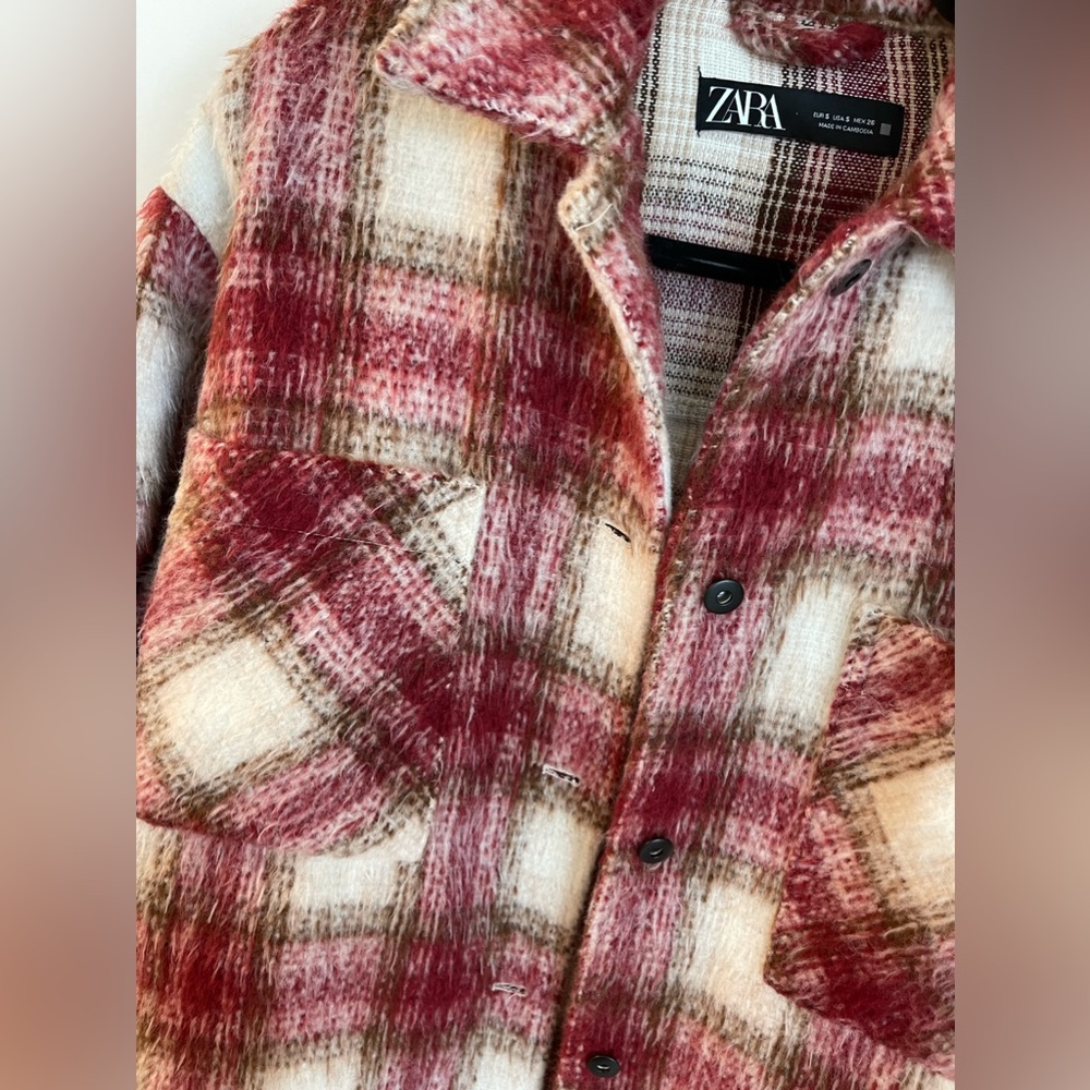 ZARA Plaid Overshirt (Shacket) - Size Small